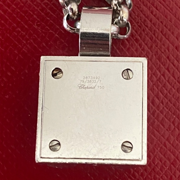 Blue Topaz with heart diamonds Chopard Necklace and pendent - Picture 3 of 4